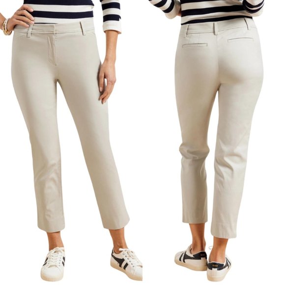Talbots Dress Pants Signature Boot Beige Dress Professional SZ 10P Khaki NEW - Picture 1 of 16